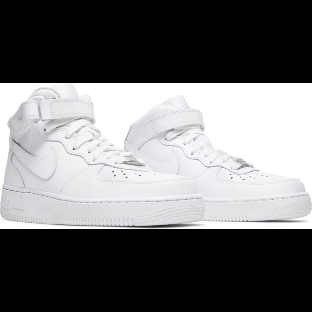 Nike Triple White Air Force Ones Size 8 Women